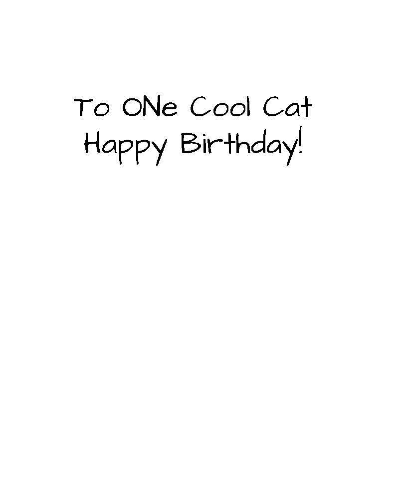 Happy Birthday Cat Notecard