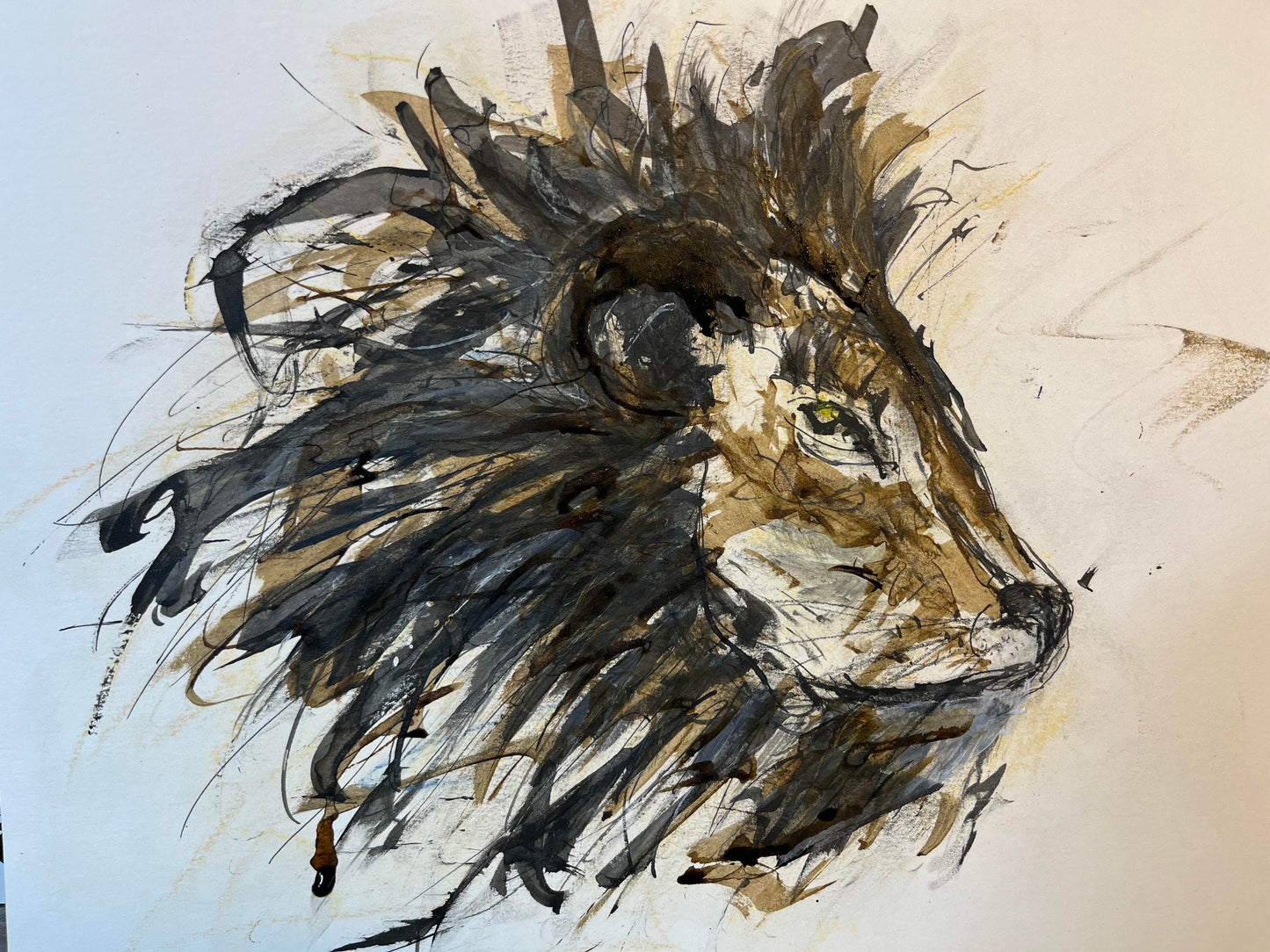 Lion Quiet Strength Print