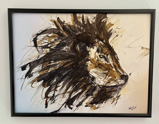 Lion Quiet Strength Print