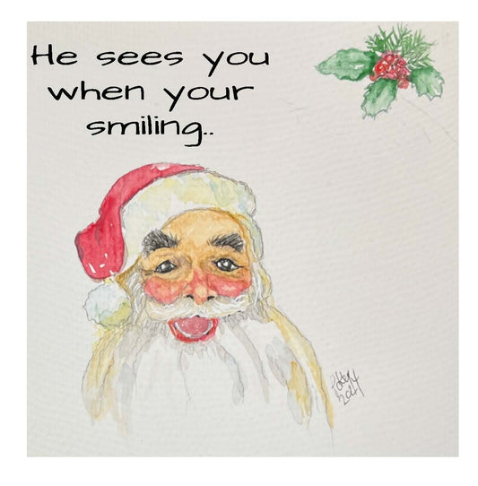 Santa sees you smiling